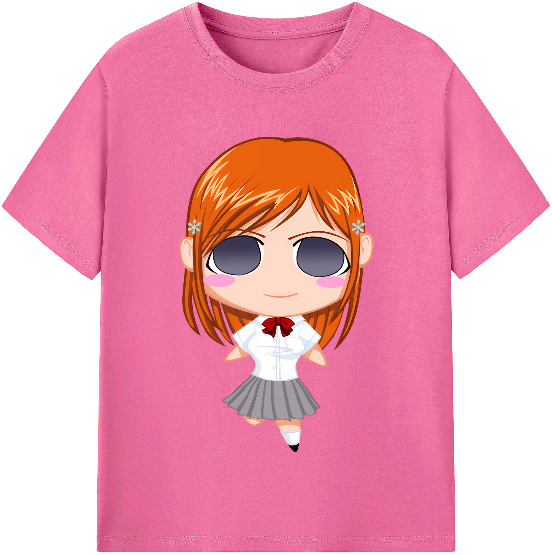 （画像用） ブリーチ 井上織姫（いのうえおりひめ） BLEACH Inoue Orihime レディースカジュアルプリントTシャツ（綿100％）